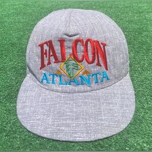 Vintage 80’s Atlanta Falcons Embroidered Grey Textured Strapback Hat